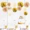 White Gold Party Decoration, 12 PCS White Gold Champagne Tissue Paper Pom Poms Paper Flowers for Wedding Bridal Baby Shower Engagement Birthday Prom Festival Party Supplies Visit the NICROHOME EUR Store